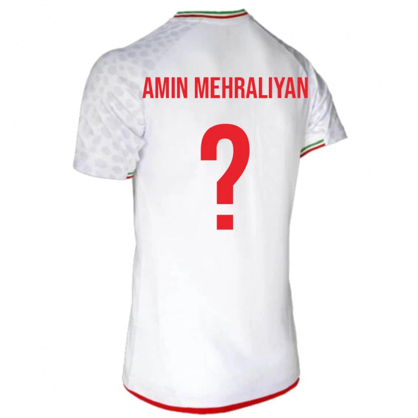 Danxen Niño Camiseta Irán Mohammadamin Mehraliyan #0 Blanco Rojo 1ª Equipación 26-28 La Camisa