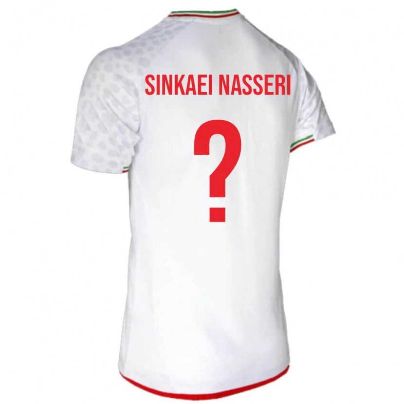 Danxen Niño Camiseta Irán Amirreza Sinkaei Nasseri #0 Blanco Rojo 1ª Equipación 26-28 La Camisa