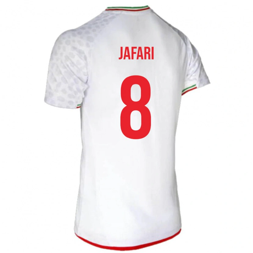 Danxen Niño Camiseta Irán Pouya Jafari #8 Blanco Rojo 1ª Equipación 26-28 La Camisa
