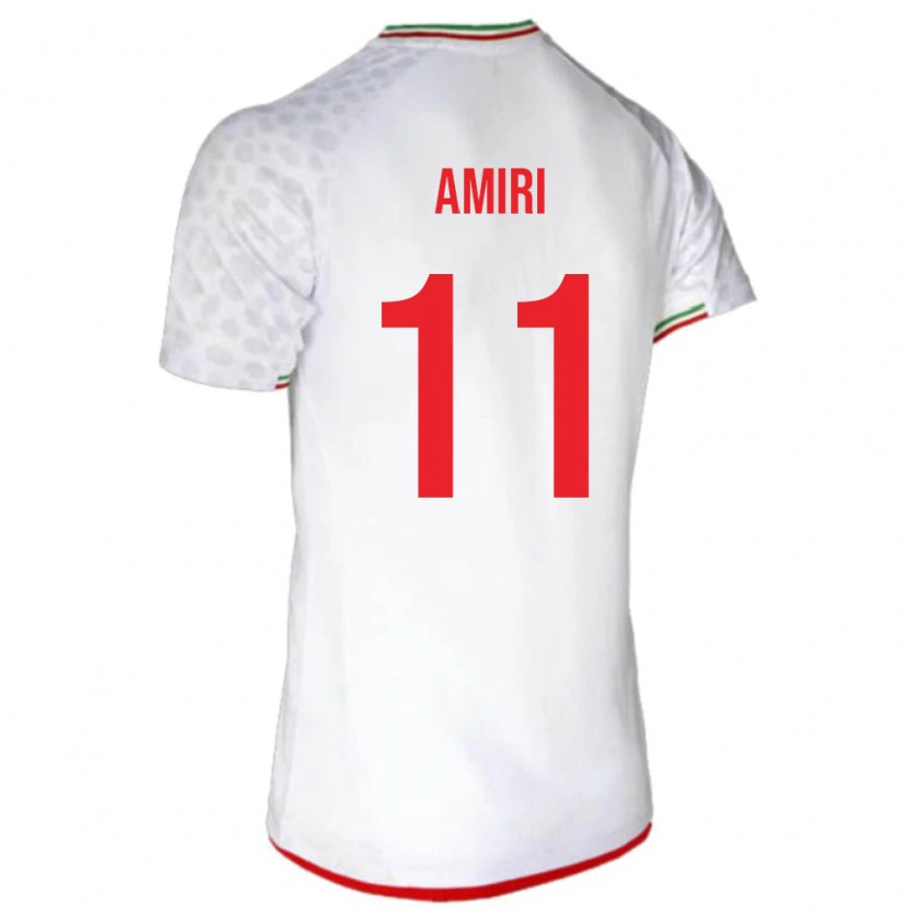 Danxen Niño Camiseta Irán Vahid Amiri #11 Blanco Rojo 1ª Equipación 26-28 La Camisa