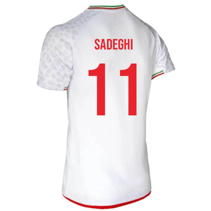 Danxen Niño Camiseta Irán Mahan Sadeghi #11 Blanco Rojo 1ª Equipación 26-28 La Camisa