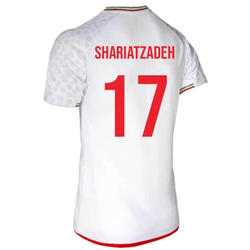 Danxen Niño Camiseta Irán Ahmad Shariatzadeh #17 Blanco Rojo 1ª Equipación 26-28 La Camisa