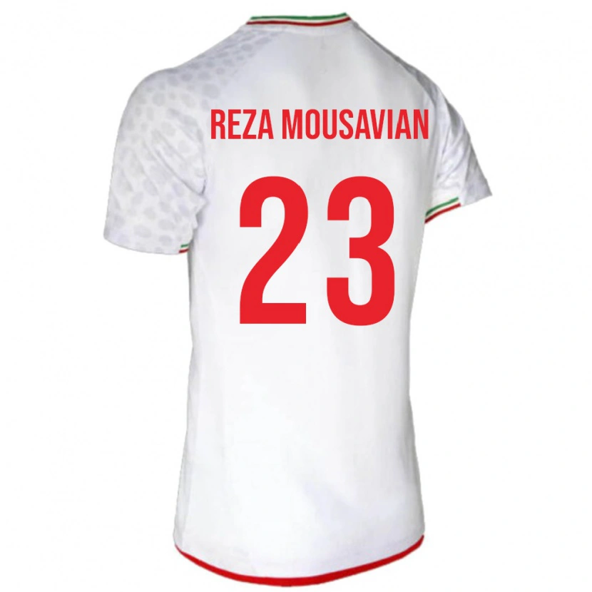 Danxen Niño Camiseta Irán Seyed Reza Mousavian #23 Blanco Rojo 1ª Equipación 26-28 La Camisa
