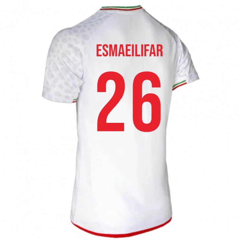 Danxen Niño Camiseta Irán Danial Esmaeilifar #26 Blanco Rojo 1ª Equipación 26-28 La Camisa