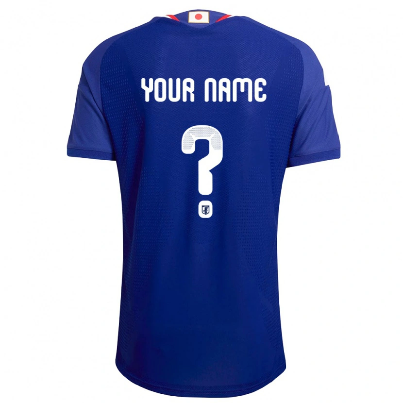 Danxen Niño Camiseta Japón Su Nombre #0 Azul Blanco Rojo 1ª Equipación 26-28 La Camisa