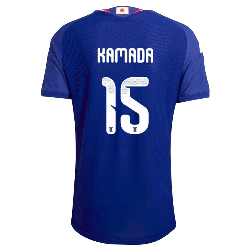 Danxen Niño Camiseta Japón Daichi Kamada #15 Azul Blanco Rojo 1ª Equipación 26-28 La Camisa