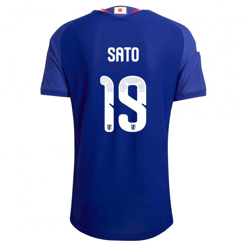 Danxen Niño Camiseta Japón Raku Sato #19 Azul Blanco Rojo 1ª Equipación 26-28 La Camisa