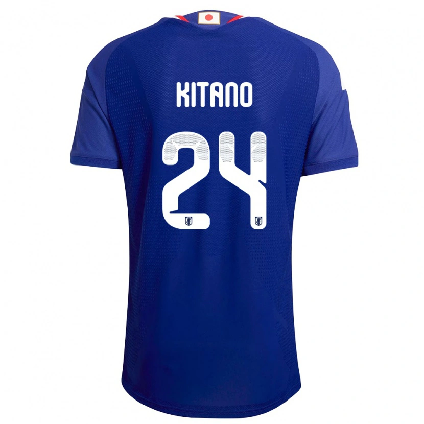 Danxen Niño Camiseta Japón Sota Kitano #24 Azul Blanco Rojo 1ª Equipación 26-28 La Camisa