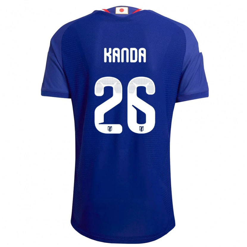 Danxen Niño Camiseta Japón Hiroto Kanda #26 Azul Blanco Rojo 1ª Equipación 26-28 La Camisa