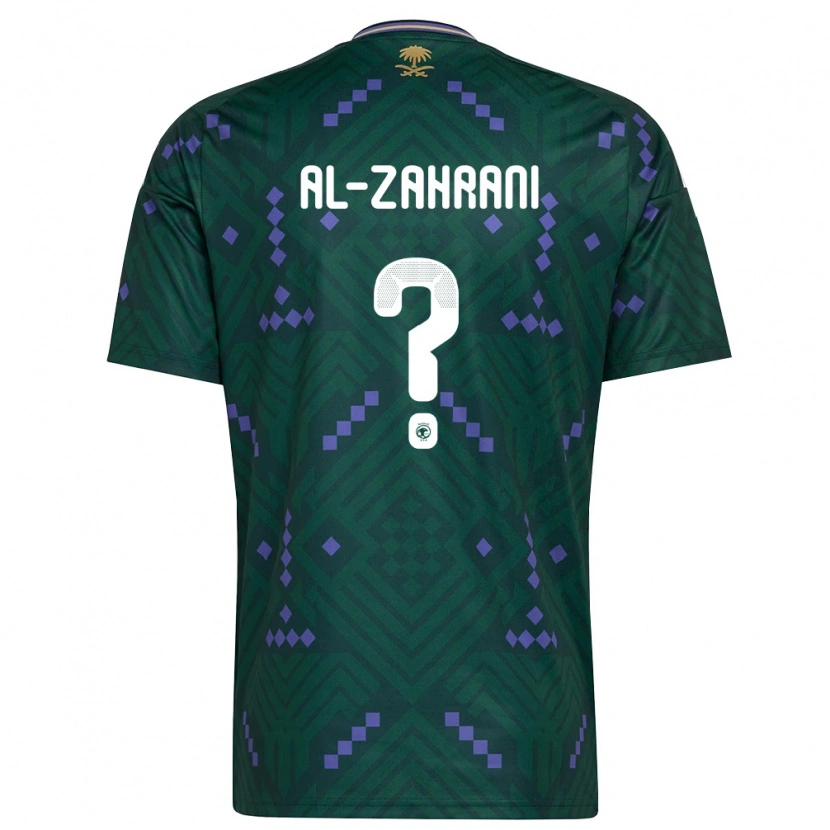 Danxen Niño Camiseta Arabia Saudita Anas Al-Zahrani #0 Verde Púrpura Blanco 1ª Equipación 26-28 La Camisa