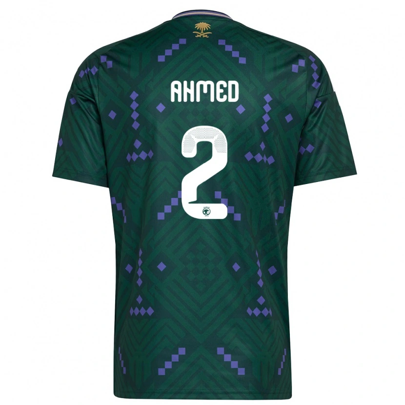 Danxen Niño Camiseta Arabia Saudita Thari Saeed #2 Verde Púrpura Blanco 1ª Equipación 26-28 La Camisa