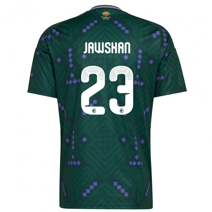 Danxen Niño Camiseta Arabia Saudita Yazeed Jawshan #23 Verde Púrpura Blanco 1ª Equipación 26-28 La Camisa