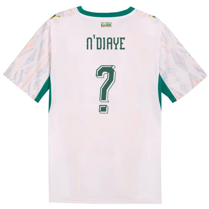 Danxen Niño Camiseta Senegal Massamba N'diaye #0 Blanco Verde Amarillo 1ª Equipación 26-28 La Camisa