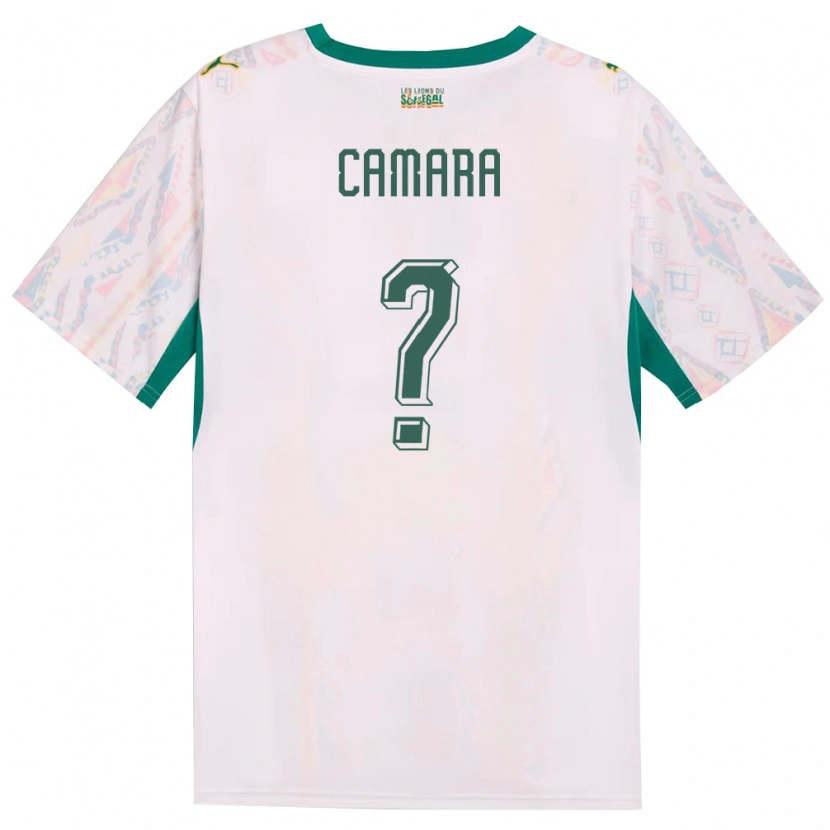 Danxen Niño Camiseta Senegal Famara Camara #0 Blanco Verde Amarillo 1ª Equipación 26-28 La Camisa