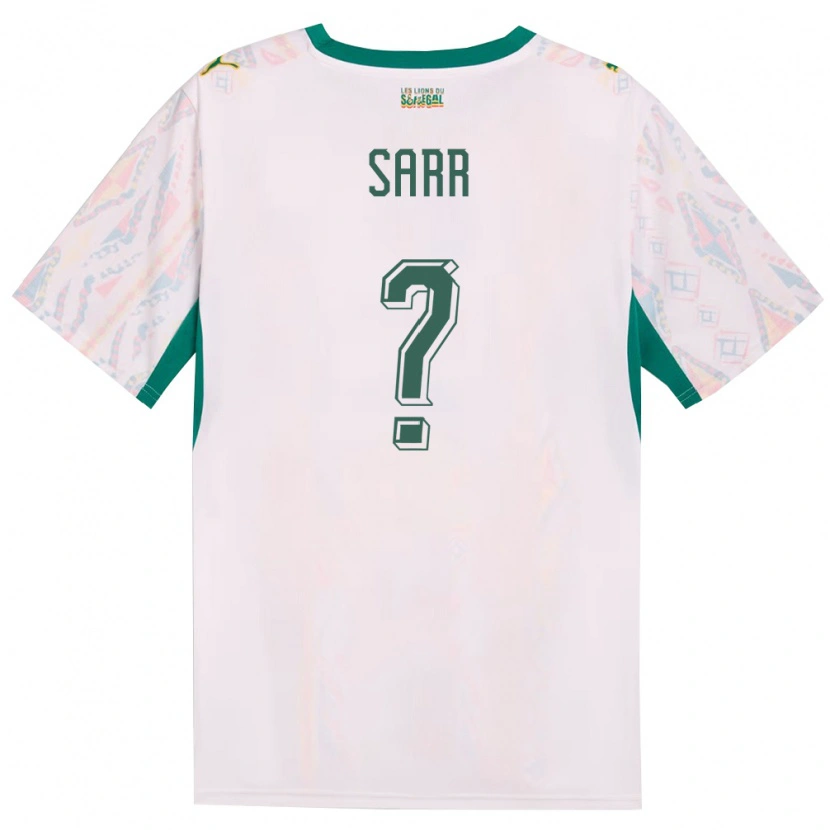 Danxen Niño Camiseta Senegal Assane Sarr #0 Blanco Verde Amarillo 1ª Equipación 26-28 La Camisa