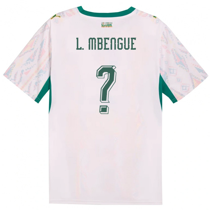 Danxen Niño Camiseta Senegal Lamine Mbengue #0 Blanco Verde Amarillo 1ª Equipación 26-28 La Camisa