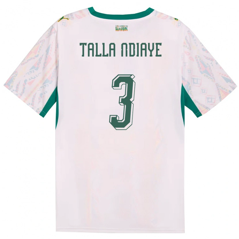 Danxen Niño Camiseta Senegal Mor Talla Ndiaye #3 Blanco Verde Amarillo 1ª Equipación 26-28 La Camisa