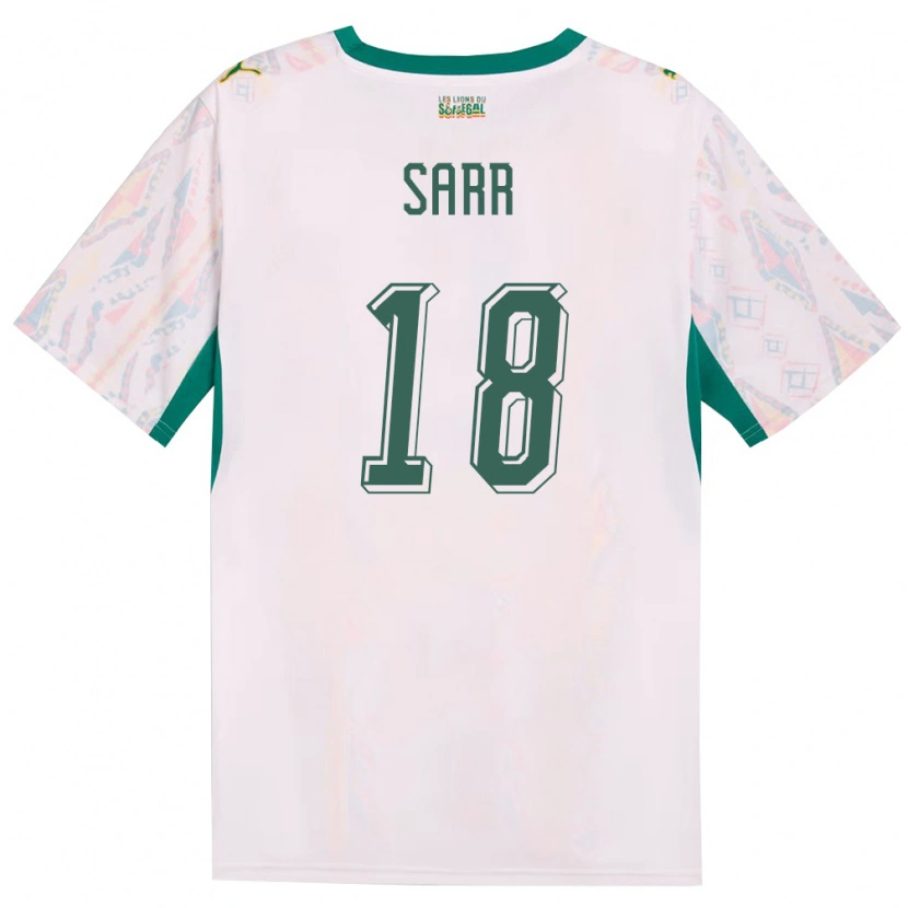 Danxen Niño Camiseta Senegal Ismaïla Sarr #18 Blanco Verde Amarillo 1ª Equipación 26-28 La Camisa
