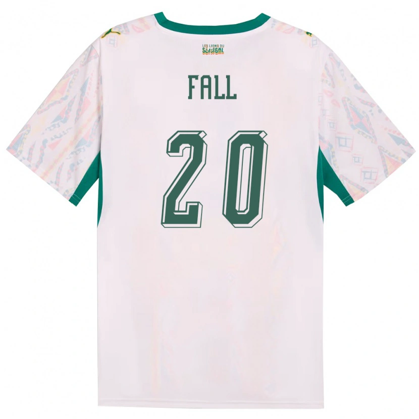 Danxen Niño Camiseta Senegal Korka Fall #20 Blanco Verde Amarillo 1ª Equipación 26-28 La Camisa