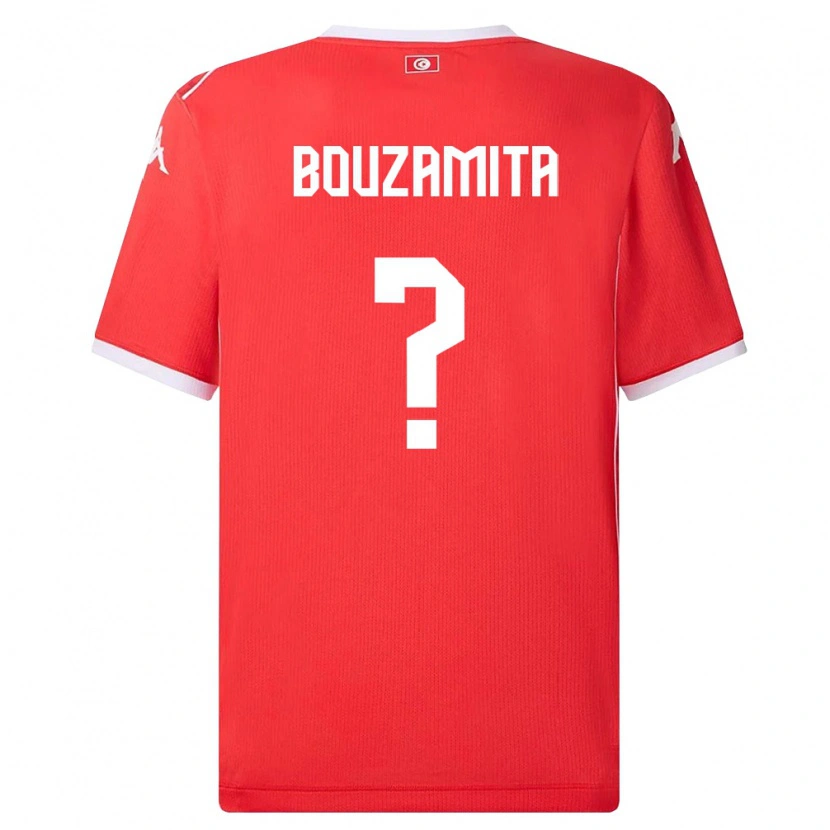 Danxen Niño Camiseta Túnez Alexandre Bouzamita #0 Rojo Blanco 1ª Equipación 26-28 La Camisa