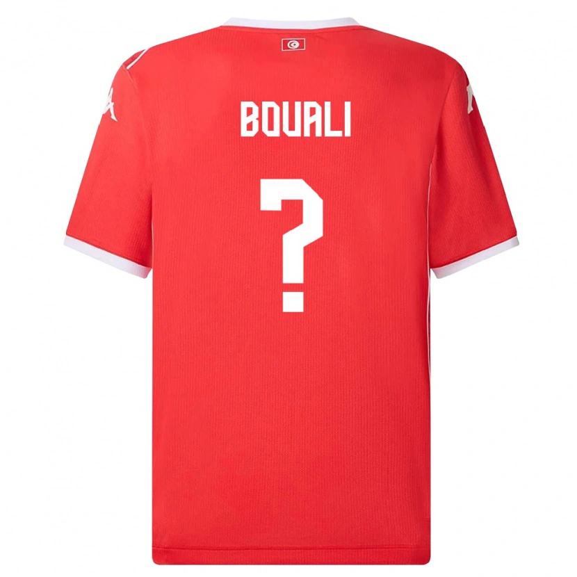 Danxen Niño Camiseta Túnez Kalil Bouali #0 Rojo Blanco 1ª Equipación 26-28 La Camisa