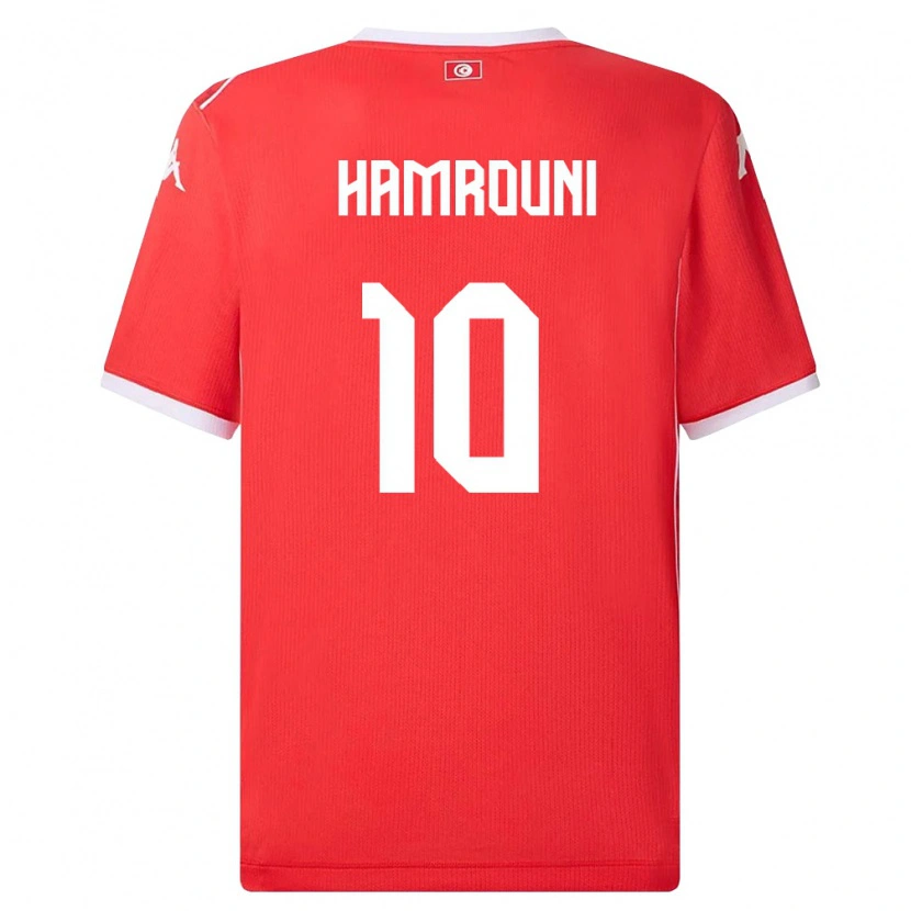 Danxen Niño Camiseta Túnez Rayen Hamrouni #10 Rojo Blanco 1ª Equipación 26-28 La Camisa