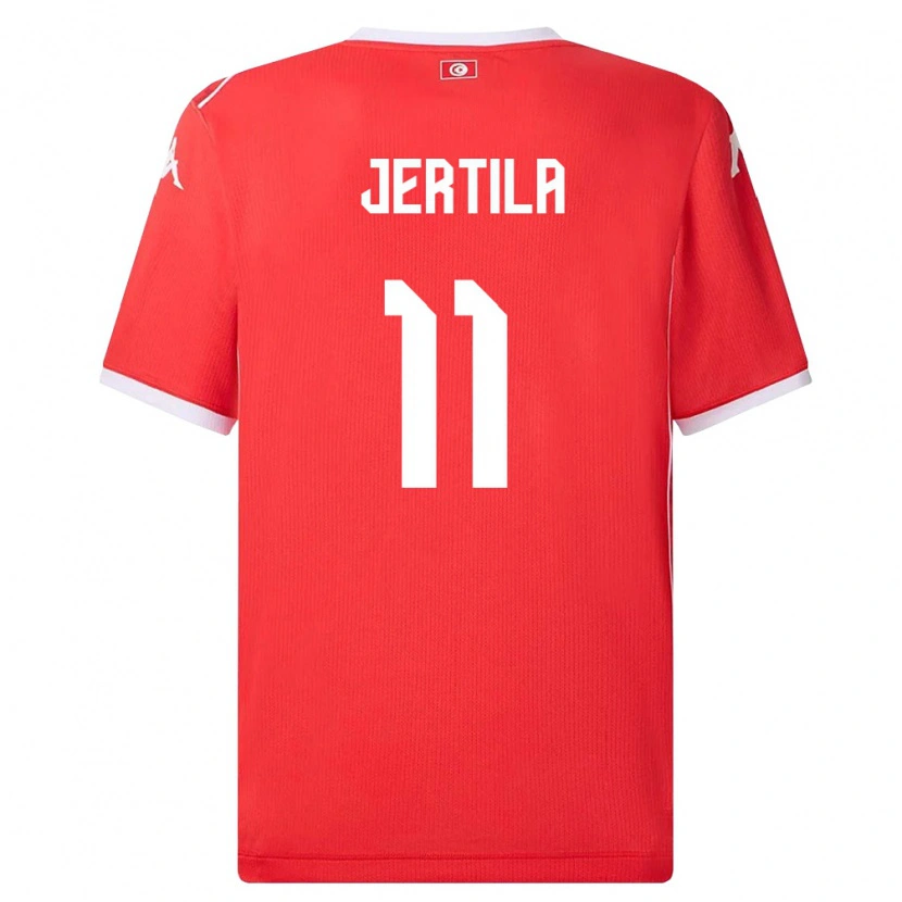 Danxen Niño Camiseta Túnez Hedi Jertila #11 Rojo Blanco 1ª Equipación 26-28 La Camisa