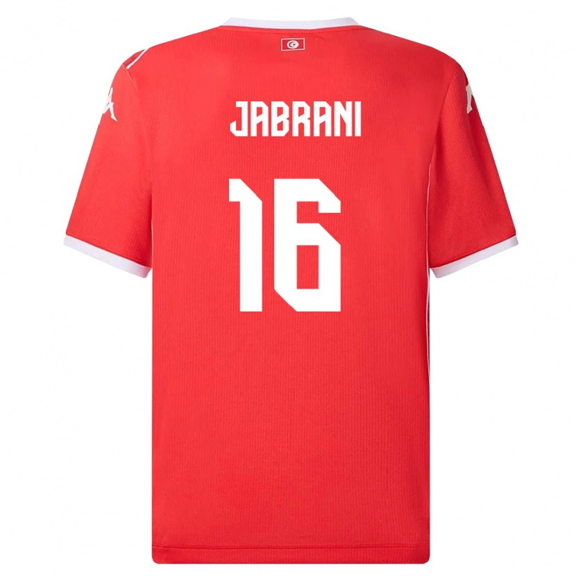 Danxen Niño Camiseta Túnez Soulaima Jabrani #16 Rojo Blanco 1ª Equipación 26-28 La Camisa