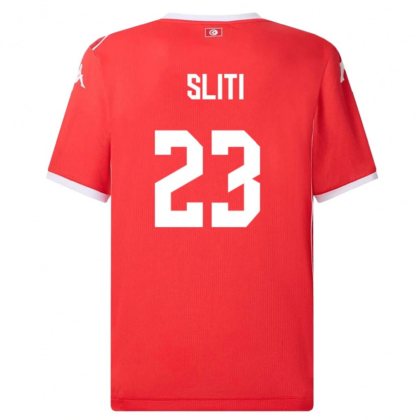 Danxen Niño Camiseta Túnez Naïm Sliti #23 Rojo Blanco 1ª Equipación 26-28 La Camisa