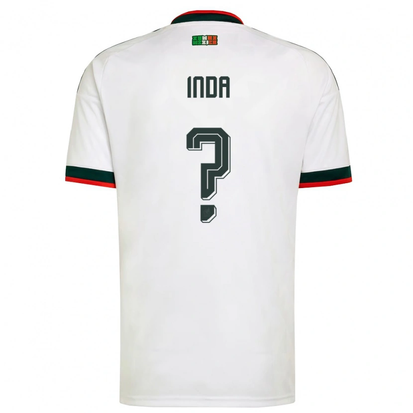 Danxen Niño Camiseta México Samir Inda #0 Blanco Borgoña Verde 2ª Equipación 26-28 La Camisa