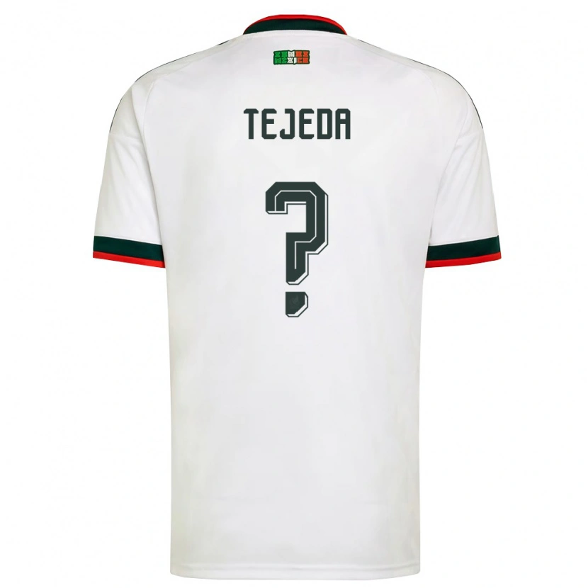 Danxen Niño Camiseta México Saulo Tejeda #0 Blanco Borgoña Verde 2ª Equipación 26-28 La Camisa