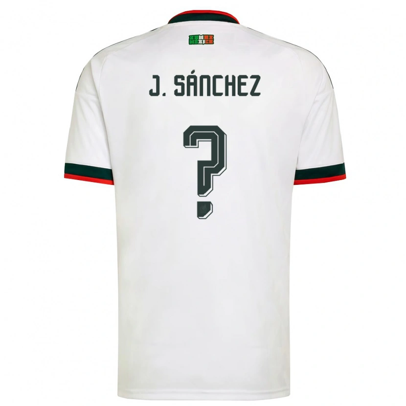 Danxen Niño Camiseta México Jorge Sánchez #0 Blanco Borgoña Verde 2ª Equipación 26-28 La Camisa