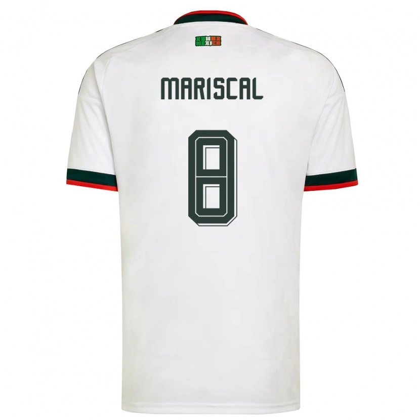 Danxen Niño Camiseta México Salvador Mariscal #8 Blanco Borgoña Verde 2ª Equipación 26-28 La Camisa
