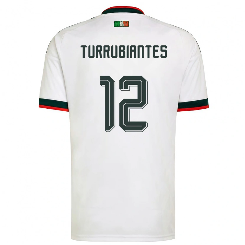Danxen Niño Camiseta México Abdon Turrubiates #12 Blanco Borgoña Verde 2ª Equipación 26-28 La Camisa