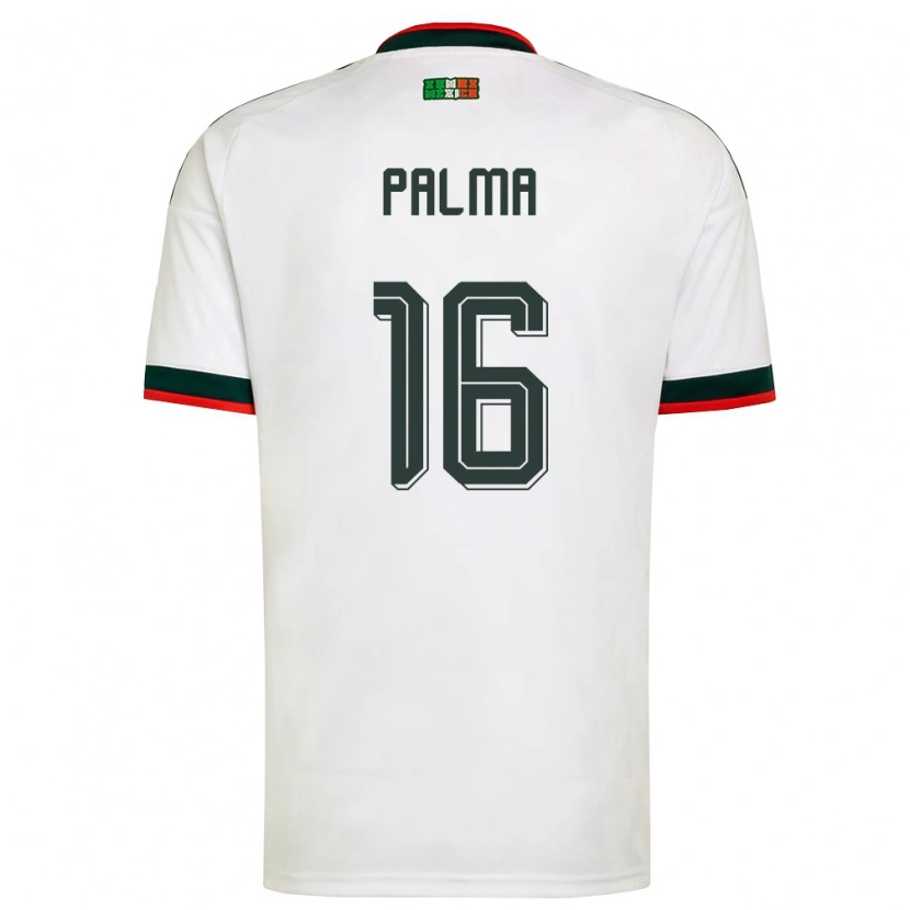 Danxen Niño Camiseta México Rafael Palma #16 Blanco Borgoña Verde 2ª Equipación 26-28 La Camisa