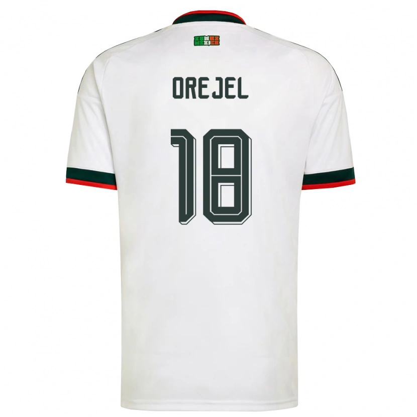 Danxen Niño Camiseta México Jocelyn Orejel #18 Blanco Borgoña Verde 2ª Equipación 26-28 La Camisa