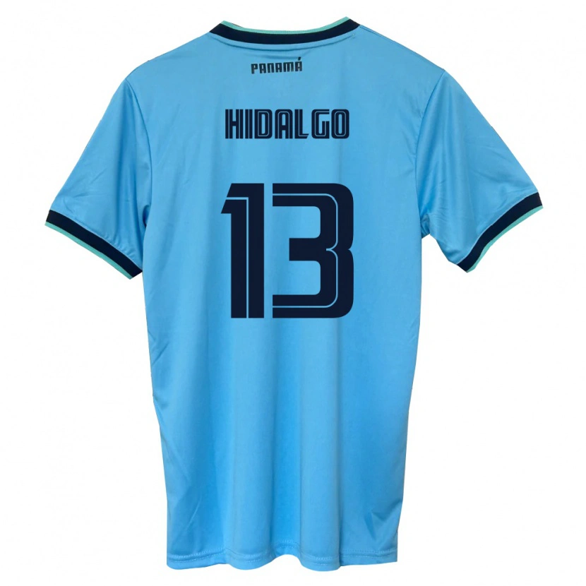 Danxen Niño Camiseta Panamá Joseph Hidalgo #13 Azul Cielo Negro 2ª Equipación 26-28 La Camisa