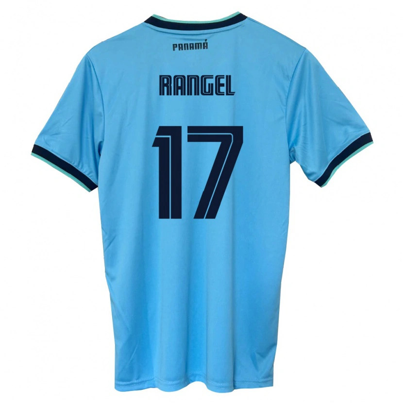 Danxen Niño Camiseta Panamá Kenia Rangel #17 Azul Cielo Negro 2ª Equipación 26-28 La Camisa