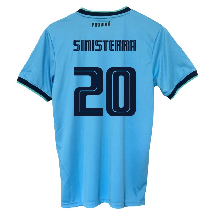Danxen Niño Camiseta Panamá Carlos Sinisterra #20 Azul Cielo Negro 2ª Equipación 26-28 La Camisa