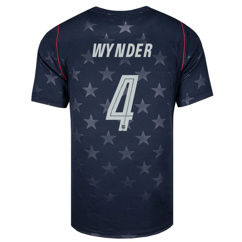 Danxen Niño Camiseta Estados Unidos Joshua Wynder #4 Negro Blanco Rojo 2ª Equipación 26-28 La Camisa