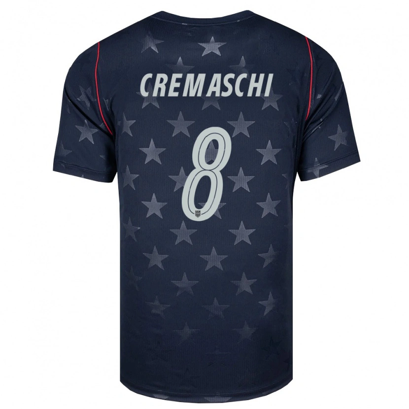 Danxen Niño Camiseta Estados Unidos Benja Cremaschi #8 Negro Blanco Rojo 2ª Equipación 26-28 La Camisa