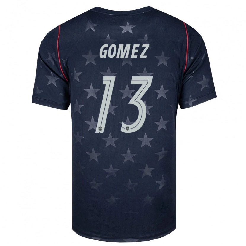 Danxen Niño Camiseta Estados Unidos Jonathan Gomez #13 Negro Blanco Rojo 2ª Equipación 26-28 La Camisa