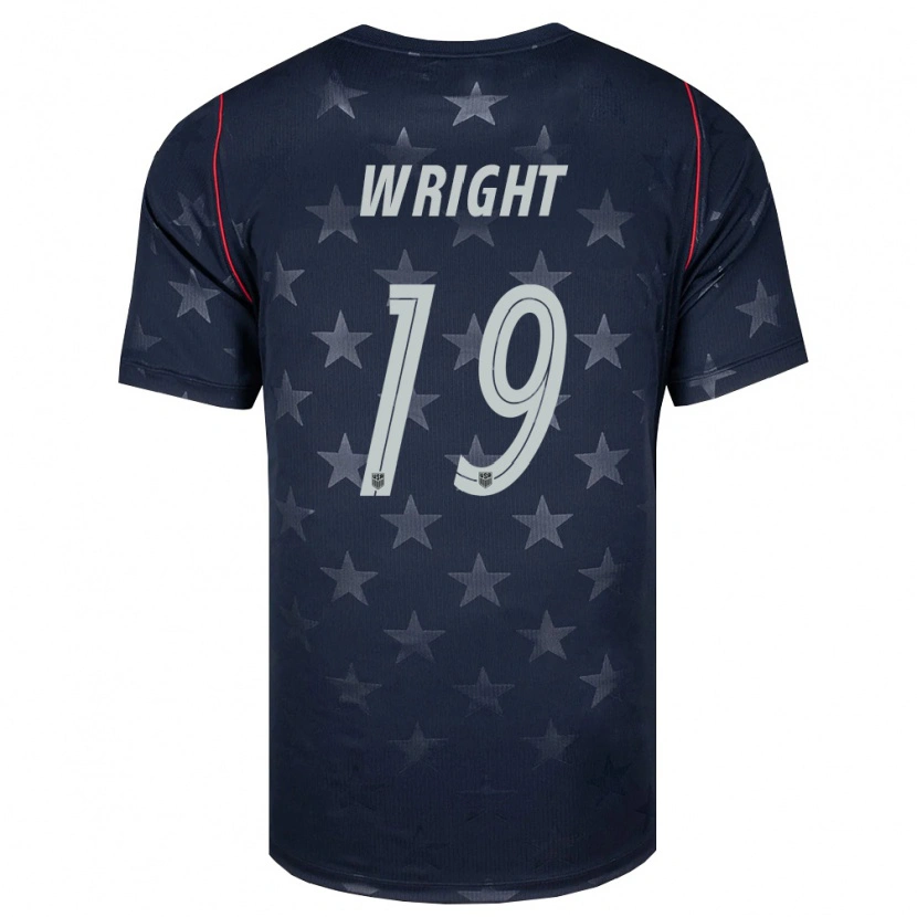 Danxen Niño Camiseta Estados Unidos Haji Wright #19 Negro Blanco Rojo 2ª Equipación 26-28 La Camisa