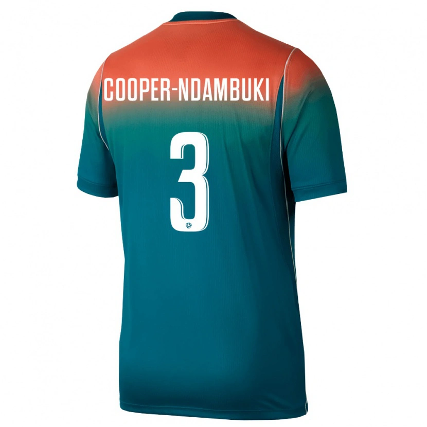 Danxen Niño Camiseta Australia Deklan Cooper-Ndambuki #3 Verde Rosa 2ª Equipación 26-28 La Camisa