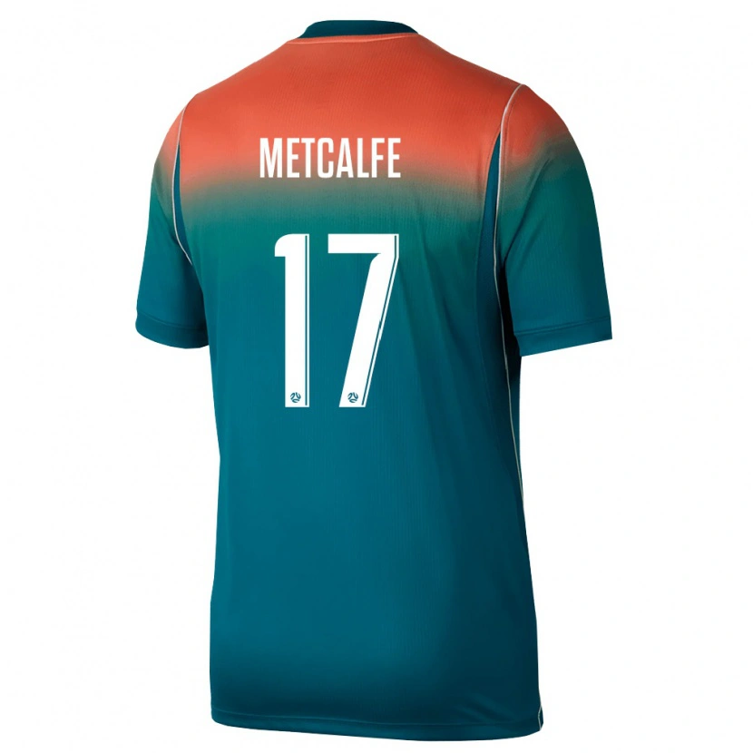 Danxen Niño Camiseta Australia Conor Metcalfe #17 Verde Rosa 2ª Equipación 26-28 La Camisa