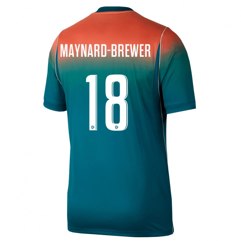 Danxen Niño Camiseta Australia Ashley Maynard Brewer #18 Verde Rosa 2ª Equipación 26-28 La Camisa