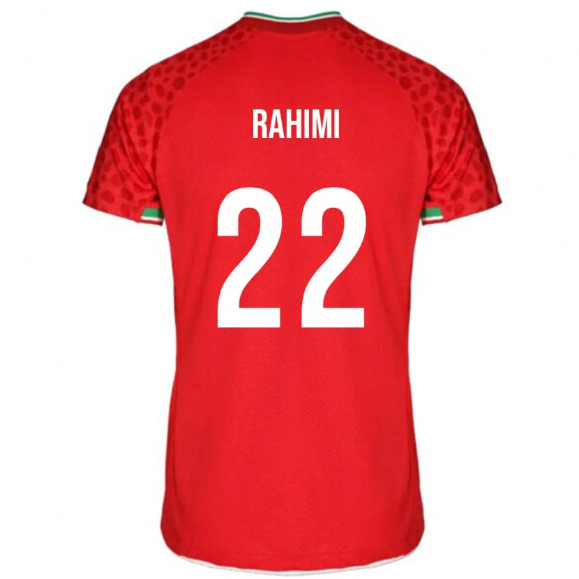 Danxen Niño Camiseta Irán Farzad Rahimi #22 Rojo Blanco 2ª Equipación 26-28 La Camisa