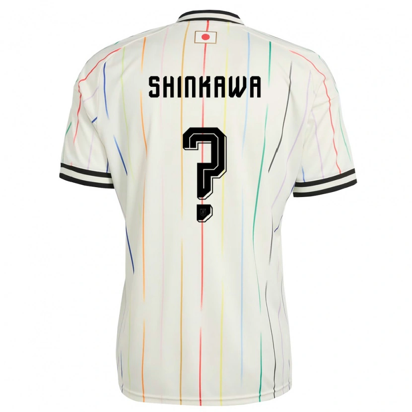 Danxen Niño Camiseta Japón Shion Shinkawa #0 Blanco Negro 2ª Equipación 26-28 La Camisa