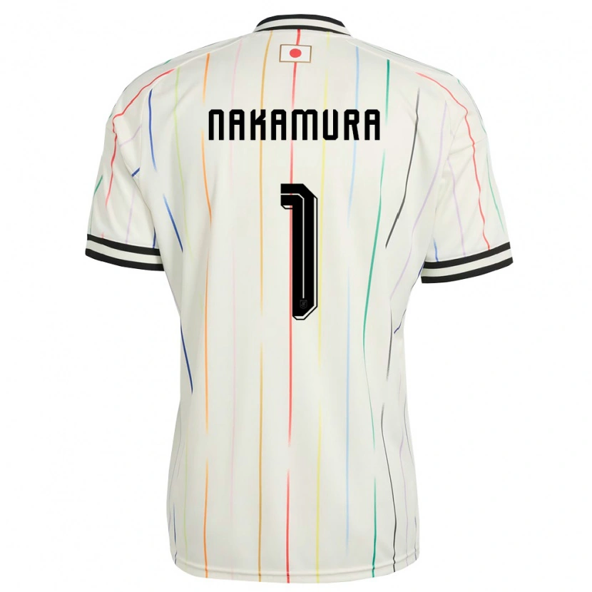 Danxen Niño Camiseta Japón Keisuke Nakamura #1 Blanco Negro 2ª Equipación 26-28 La Camisa