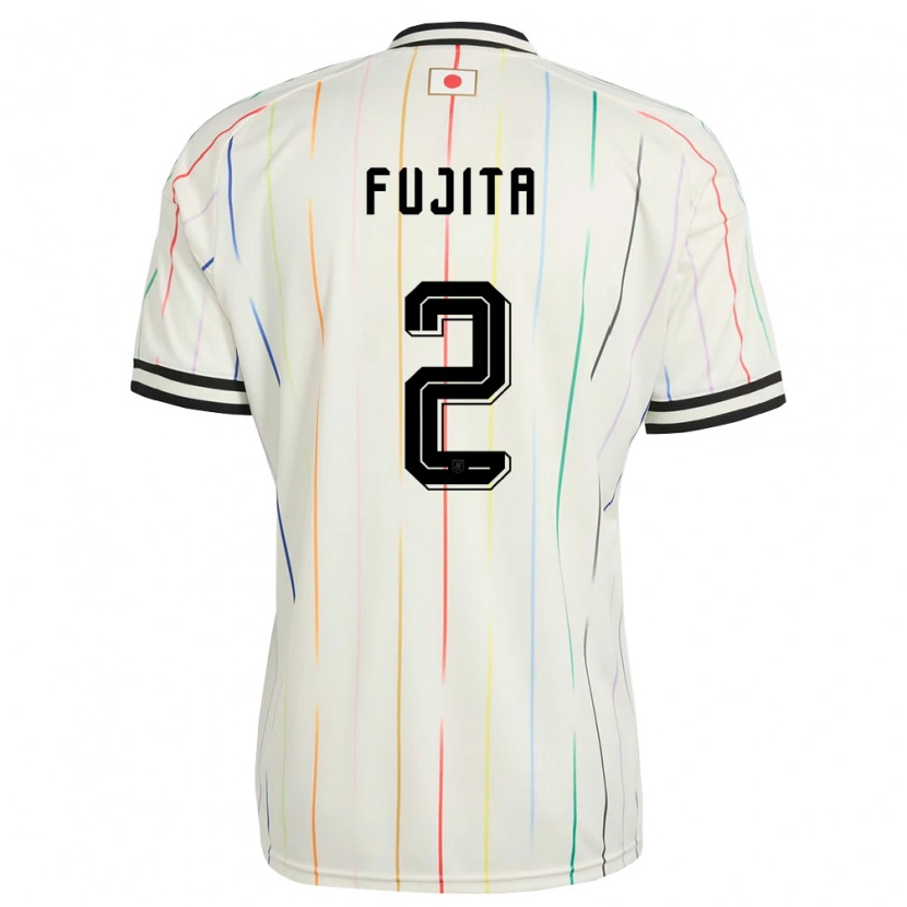 Danxen Niño Camiseta Japón Asuto Fujita #2 Blanco Negro 2ª Equipación 26-28 La Camisa
